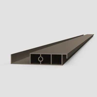 XL-Aluminiumblatt 27 mm, Länge 2 m50, RAL7016 strukturiertes Anthrazitgrau