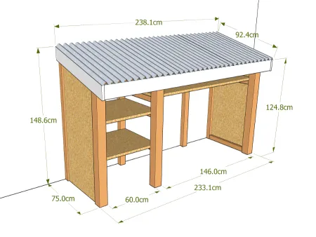 Dimensions générales de ma cabane