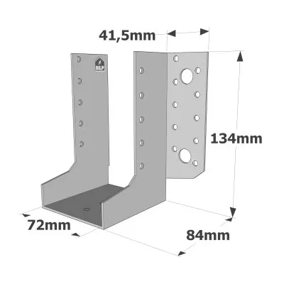 Balkenschuhe mit außenliegenden Schenkeln, SAE CLASSIC-Serie (Dicke 2 mm, Tiefe 84 mm) - Réf. SAEL340/72/2