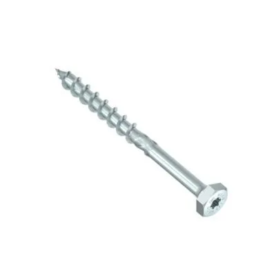 HECO-TOPIX-plus, Kombi-Sechskantkopf, Sechskantkopf + T-Antrieb, Teilgewinde, weiß verzinkt, A3K - Réf. 61504