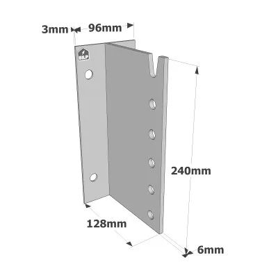 T-Balkenträger für HOLZ/BETON/STAHL - Réf. BTC240-B