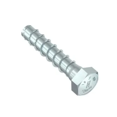 HECO MULTI-MONTI-PLUS SS-Schraube – Sechskantkopf mit Sockel – weiß verzinkt – D16 x L80 - Réf. 54274