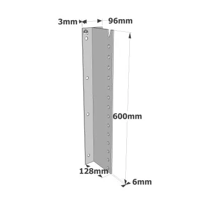 T-Balkenträger für HOLZ/BETON/STAHL - Réf. BTC600-B