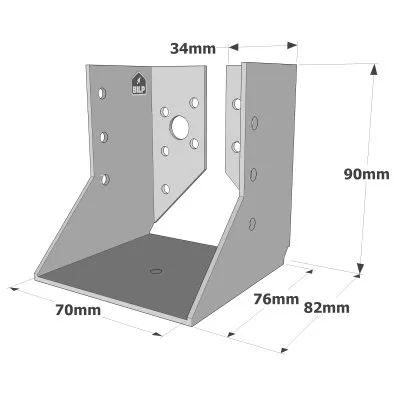 Balkenschuhe mit innenliegenden Schenkeln, SAI CLASSIC-Serie (Dicke 2 mm) - Réf. SAI250/70/2