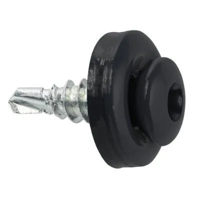 Befestigung für Aluminium-Lamellen – mit EPDM-Dichtung – mit farbigem Schraubenkopf - Réf. WSBP-T-48019-7016_10