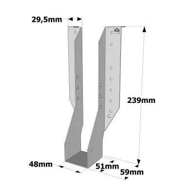 IUSE Balkenträger mit Seitenflanschen - Réf. IUSE239/48