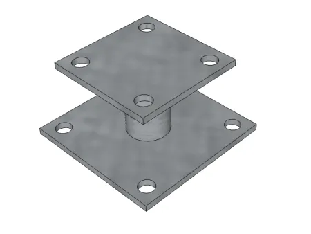 Die Befestigungen der Pfosten