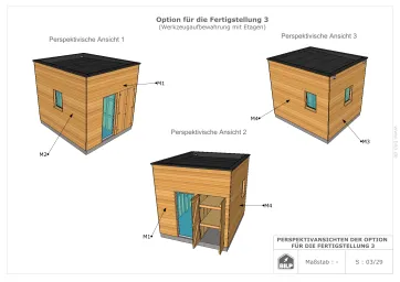 Fertigstellungsoption Nr. 3 der Varianten : Werkzeugkasten mit Etagen