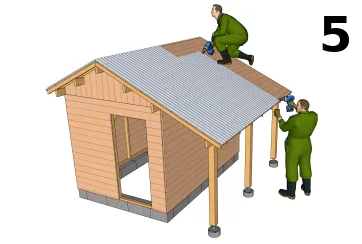 Verlegen der Dacheindeckung