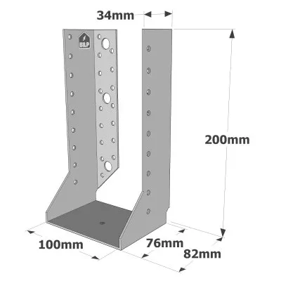 Balkenschuhe mit innenliegenden Schenkeln, SAI CLASSIC-Serie (Dicke 2 mm) - Réf. SAI500/100/2