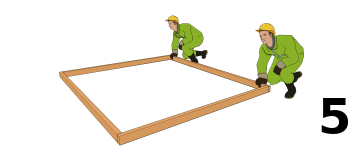 Pose du bloc de support pour le plancher