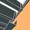 Visualisation 3D : chéneau Gris Anthracite RAL7016 sous les lames et mécanisme SUNDIY