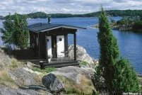 cabane du haut d’un rocher