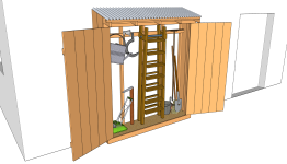 Rangement des outils de jardin: Variante 8B