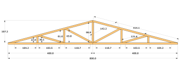 Dimension ossature ferme M1