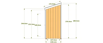 Dimensions façades latérales