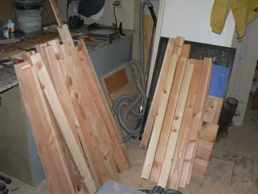 Bereit für den Zusammenbau der Blendrahmen 
