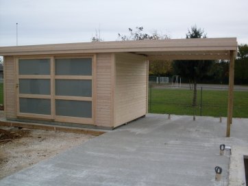 Maisonnette avec toiture terrasse